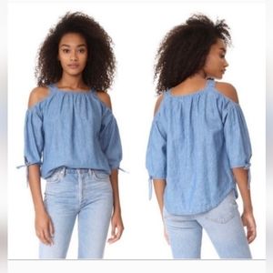 Madewell Cold Shoulder blouse